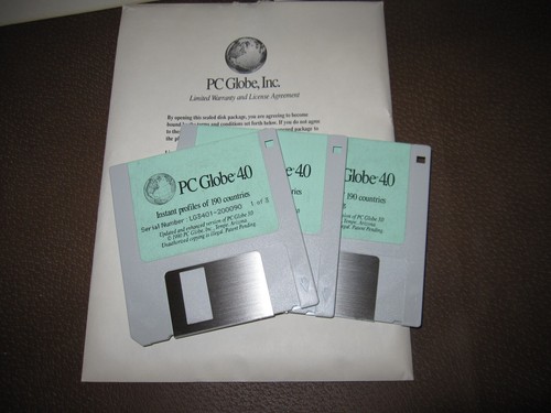PC Globe 4.0 Vintage Oprogramowanie komputerowe Gra PRZETESTOWANE DZIAŁA *** KOMPLETNE W IDEALNYM STANIE *** - Zdjęcie 5 z 10
