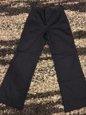 Women's Dress Career Pants Stretch Flat Front Evan Picone Dark Navy Size 6