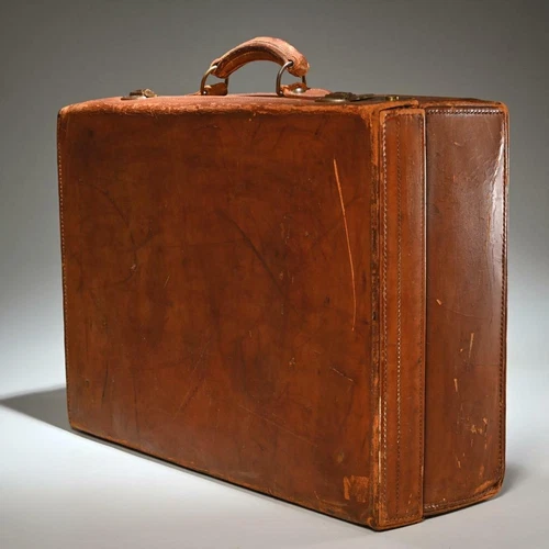 Peal and Company London Bridle Leather  Suitcase Vintage