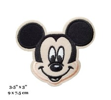 Mickey Mouse Cartoon Character Face Embroidered Iron On Patch