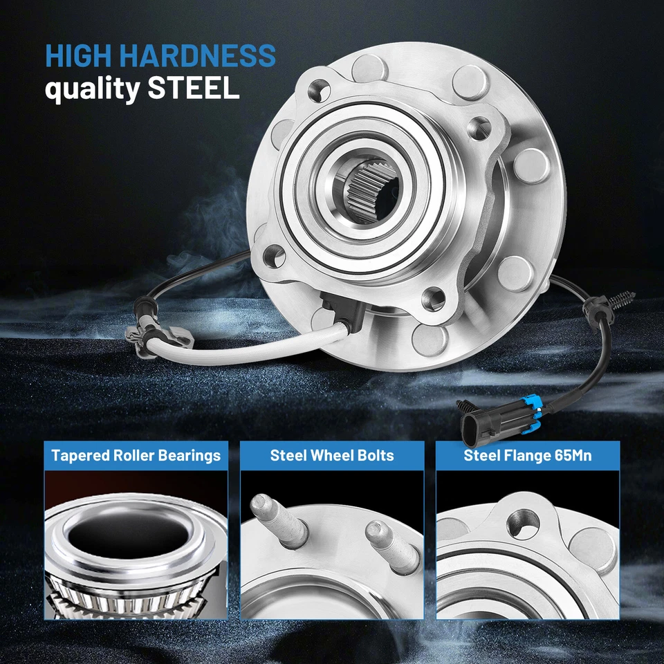 2X 515058 Wheel Bearing & Hub Assembly for 2001-2006 GMC Sierra 1500 HD 6.0L V8 - Image 4 of 4