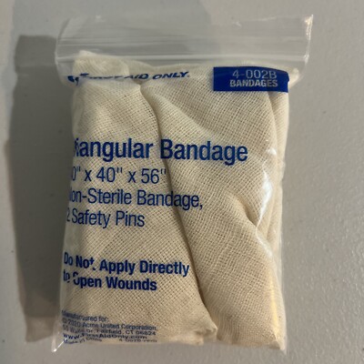 FIRST AID ONLY 4-002B Triangular Bandage,Muslin Blend 39N975 FIRST AID ONLY 4-00