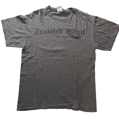 Armored Saint - La Raza Short Sleeve Size Medium Grey Gildan Heavy Free Postage