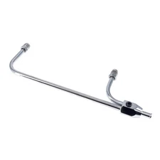 Chrome Dual Feed Fuel Line 3/8 Hose Barb Inlet 4160 1551 2198 Rep for Trans-Dapt