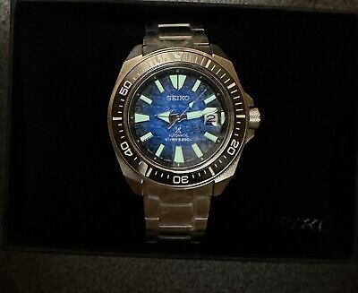 SEIKO Prospex Samurai Manta Ray Automatic Watch Blue Dial SEIKO Prospex Samurai Manta Ray Automatic Watch Blue Dial