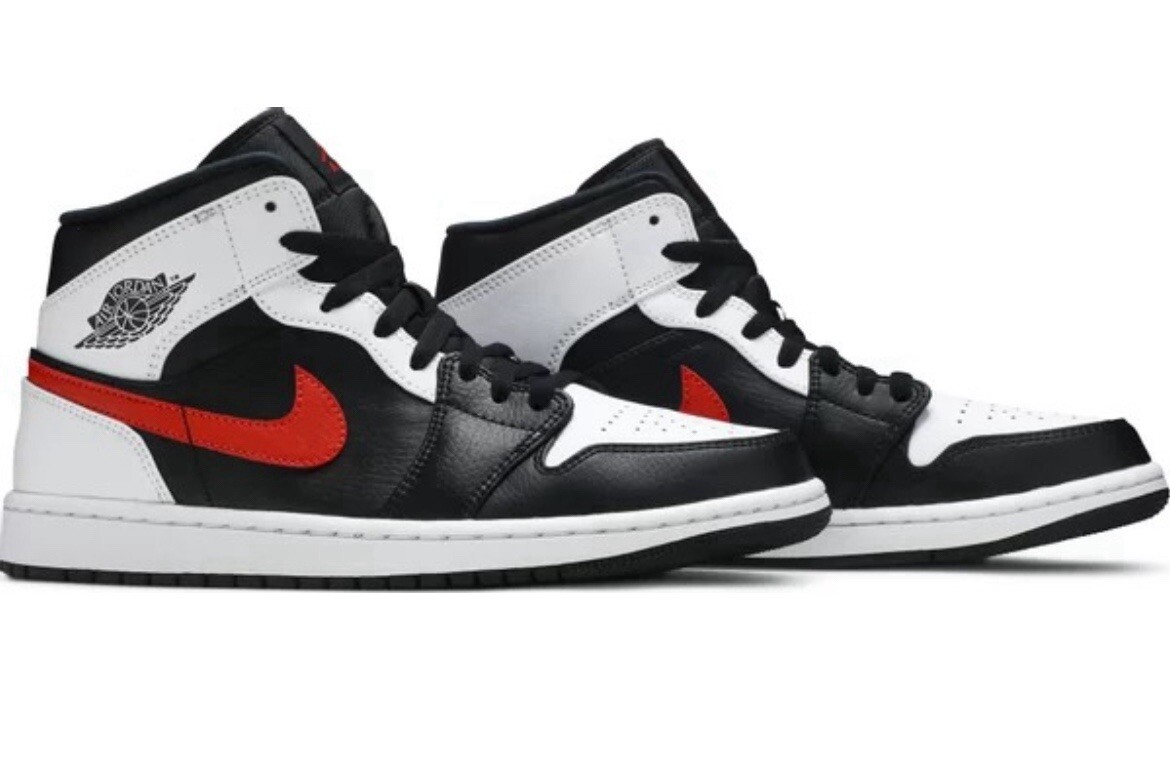 Nike Air Jordan 1 Mid SE Black-Chile Red-White 554724-075 