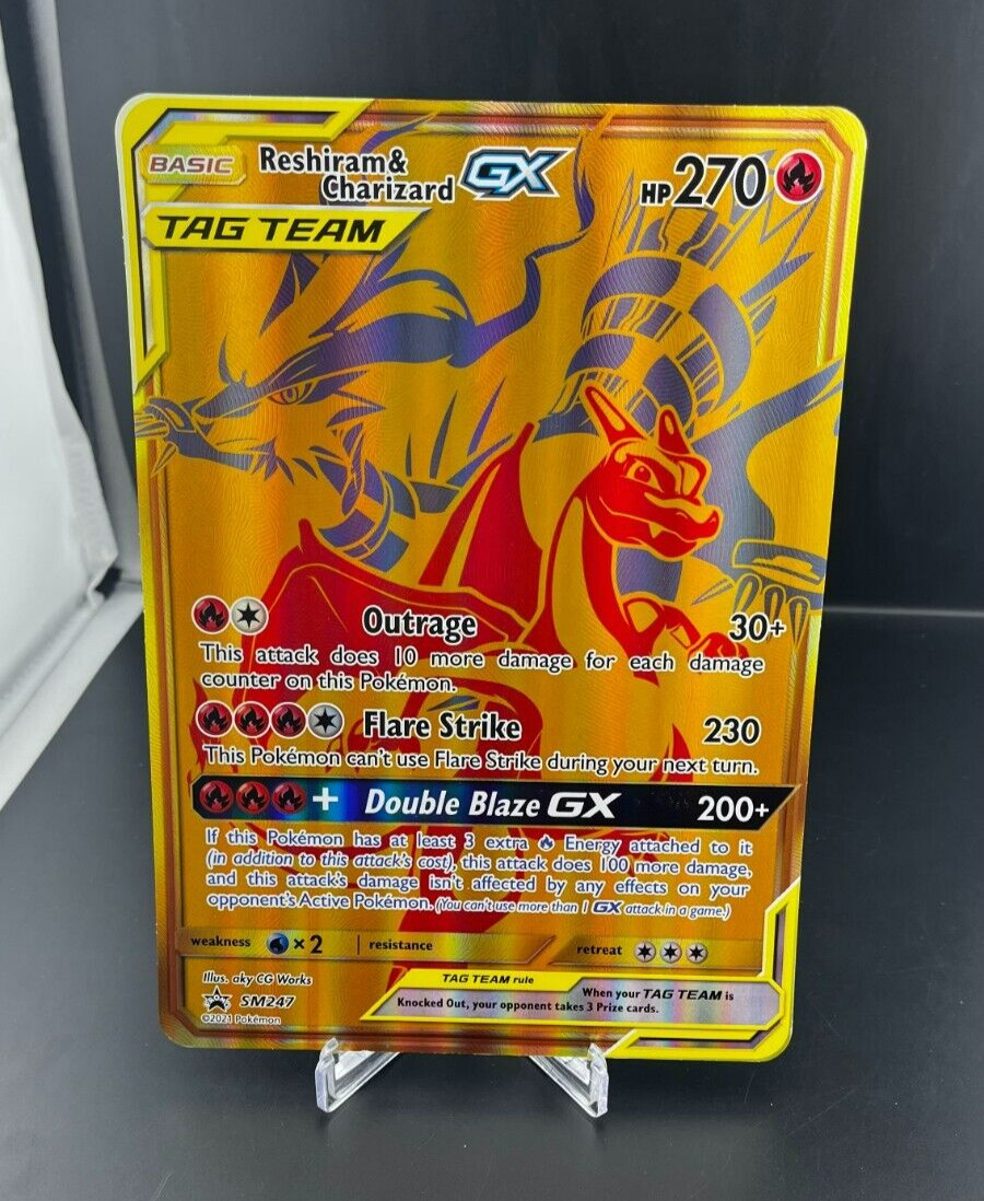 Pokemon Reshiram & Charizard GX SM247 Jumbo Card
