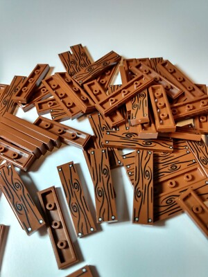 New 1x4 Brown Wood Grain Tile 4 Nail Pattern   20 Pieces   Custom & Compatible
