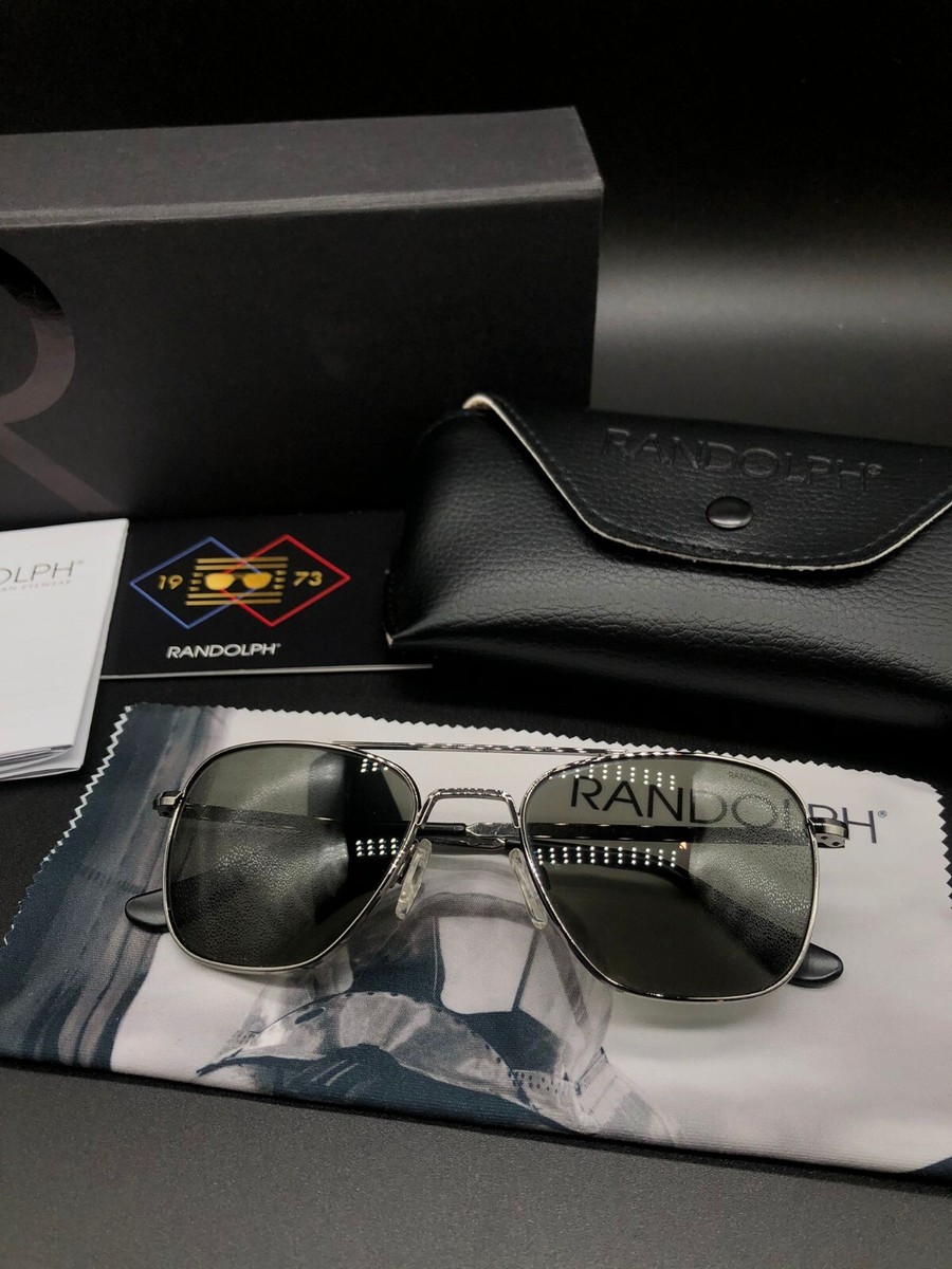 Randolph 52mm AF040 Aviator Gun Metal 140 3N Package Complete
