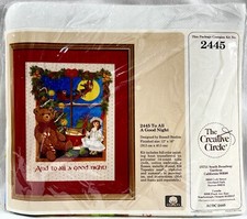 NEW 1988 Creative Circle To All A Good Night 2445 Counted Cross Stitch Kit 16937