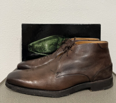 Magnanni For Saks Fifth Ave Mens Sz 11 Shoes Brown Leather  display picture 2