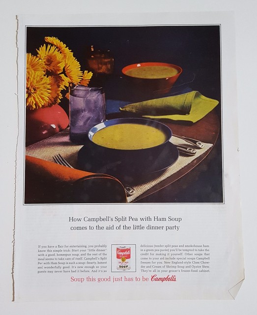 Vintage Advertisement 1964 Post Campbell's Split Pea Soup eBay