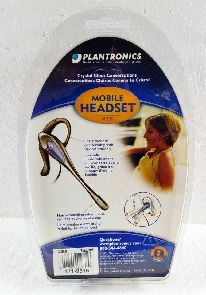 Plantronics M220 Mobile Headset for Most Phones with Standard 2.5mm Headset Jack - Image 3 of 3