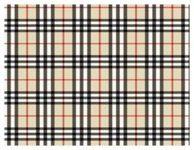 A4 TARTAN PATTERN BURBERRY EDIBLE WAFER/RICE FONDANT PAPER CAKE TOPPER ...