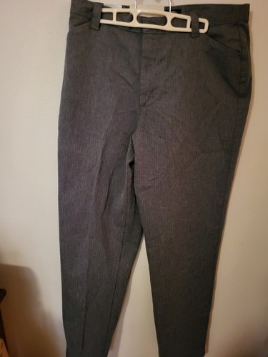 Riders Lee Womens Grey Pinstripe 16 L Slash Pocket Pant Misses 136 7066 36 W 34 - Picture 4 of 24