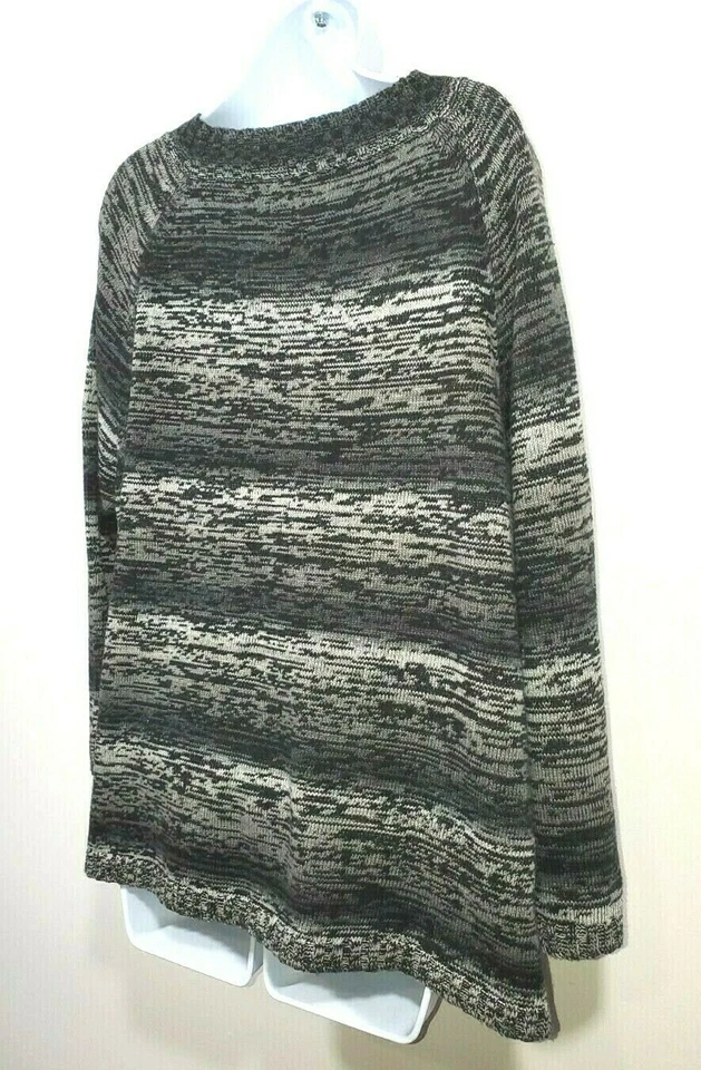 Caribbean Joe Island Supply Co Cárdigan Suéter Talla XL Negro y Gris Acogedor Foto 4 de 4