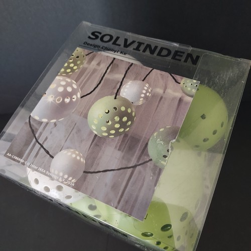 Neu Ikea Solvinden grün weiß Kugel Lichterkette Abdeckungen Designer Chenyi Ke - Bild 3 von 6