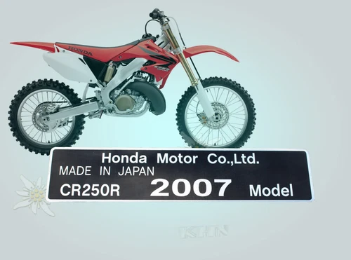 HONDA CR250R 2007 Model  Frame Tag Sticker Honda size 92 x 21 mm aluminum foil