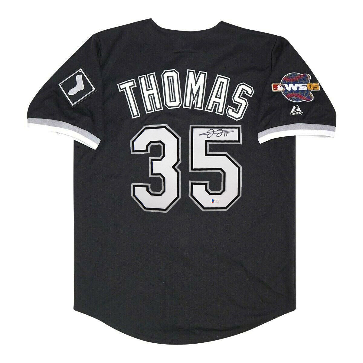 Frank Thomas signed Chicago White Sox 2005 World Series Alt Black