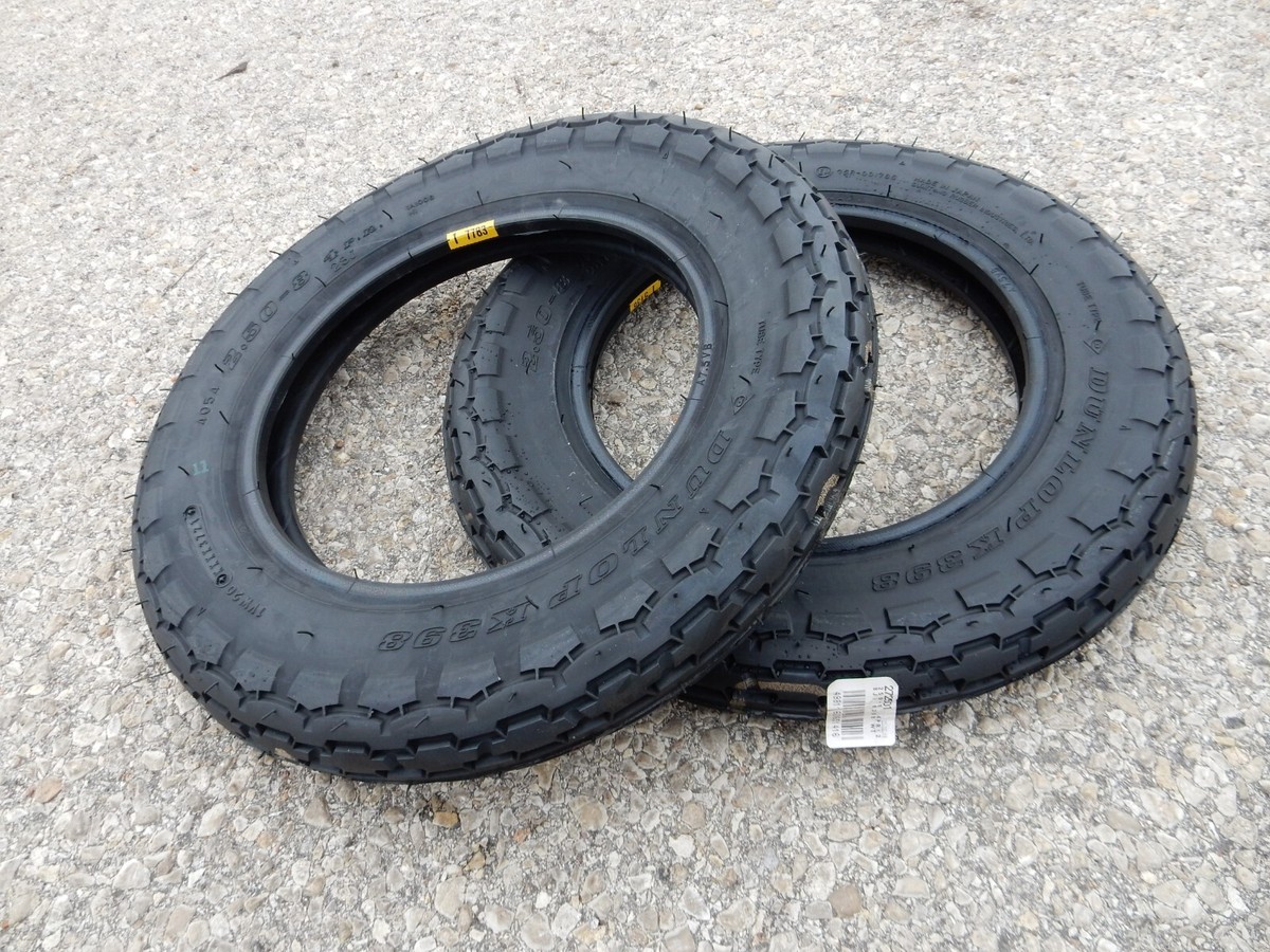 DL K398 2.50-8 wt モトコンポ タイヤ前後セット DL K398 2.50-8 wt モトコンポ タイヤ前後セット ダンロップ