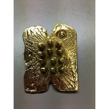 Dani Karavan Gilded 10 Commandments 12 Tribes Israel brooch pendant dated signed