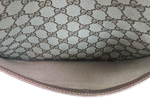 Auth Vintage GUCCI Brown GG PVC Canvas Sherry Line Vertical Tote Bag #61274 - Picture 18 of 20