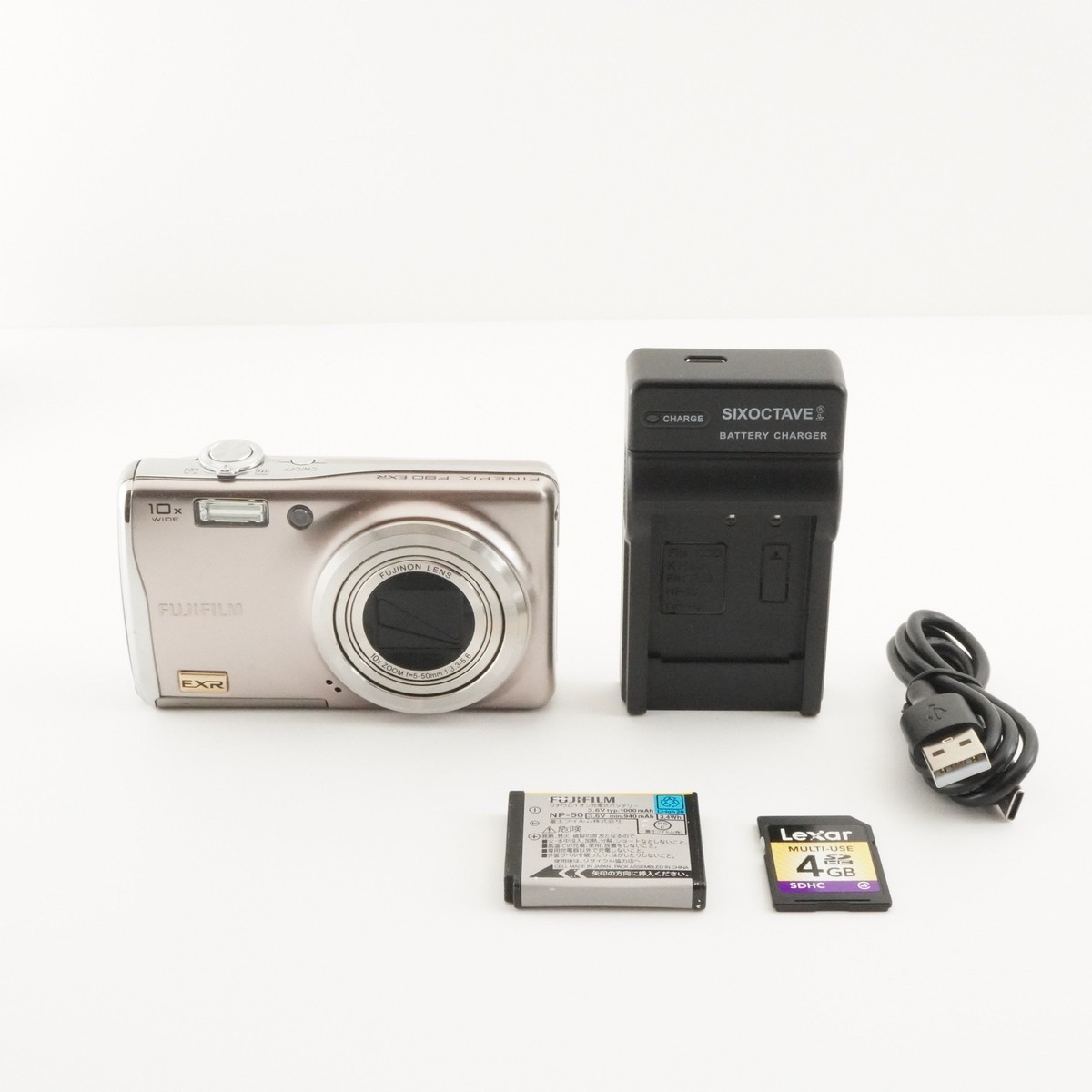 FUJIFILM FinePix F80 EXR Silver + 4GB SDHC Card Digital
