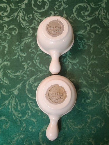 2 x Bon Chef Augusta NJ 4" Small Bowls With Handle GUC - Picture 3 of 4