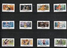 FRANCE 2023. 100 ANS DE WALT DISNEY . SERIE COMPLETE DE 12 TIMBRES AA OBLITERES