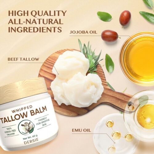 Beef Tallow Balm for Skin Organic: 100% Grass-Fed Whipped Tallow Balm for Deep - Picture 3 of 4
