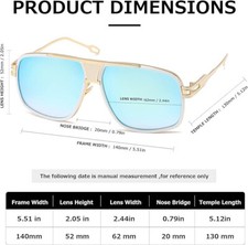 Sunglasses Men Women Unisex Goggle Alloy Big Frame Metal Punk Style Shield