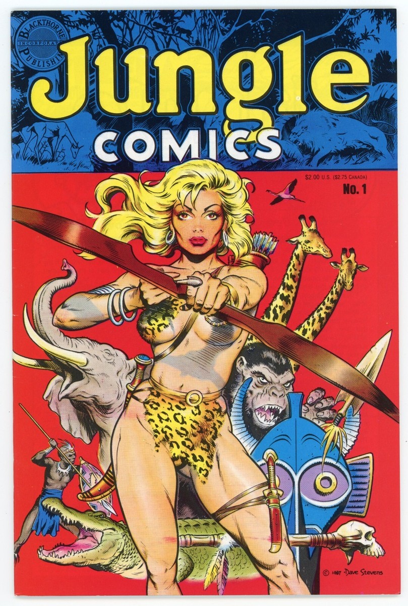 Jungle Comics #1 (VF- 7.5) Rare DAVE STEVENS Sheena Cover Art 1988