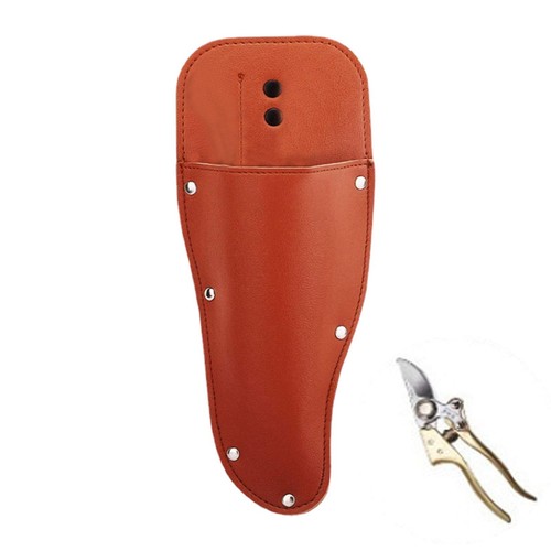 Gardening Scissors Case Sheath Pruner Holster Locking Button PU Leather Holster