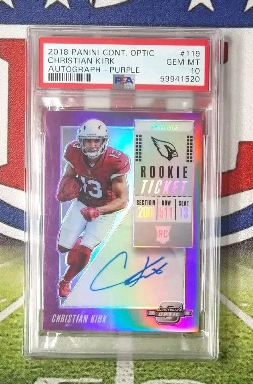 Christian Kirk Panini Contenders Optic #119 Autograph-Purple
