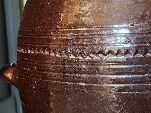 Large Antique 19th C Redware Korean Traditional Onggi Jar Fermentation Kimchi - Picture 7 of 18