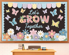 Spring Bulletin Board Set - Inspirational Flower Cutouts for Classroom Decor