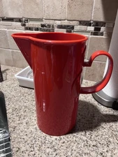Vtg GOURMET DESIGNS 2-qt/1.9-L Melamine Plastic Pitcher  W/Lid Water Tea