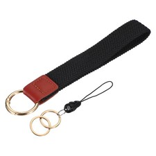 Catenella per polso 6.8" con doppi anelli per chiavi, nera