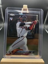 2018 Topps Chrome #193 Ronald Acuna Jr. Rookie Card RC. rookie card picture