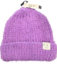 CC Kids Purple Fur Beanie One Size