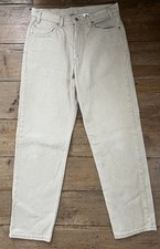 Vintage 90's Made in USA Levi's 550 36 x 32 Wheat Color Denim Jeans
