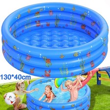 Planschbecken,Kinderpool Babypool 130x40cm Kinder Aufstellpool Aufblasbarem