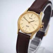 Citizen Excela Watch Gold Brown 23mm Timepiece Authentic Genuine Rare