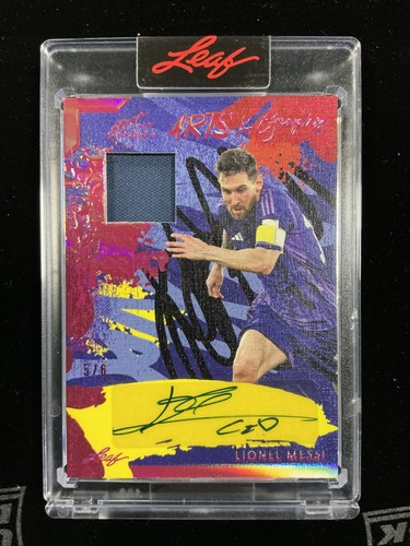 2023 Leaf Art Of Sport Lionel Messi Arts & Graphics Patch Auto /6 Miami