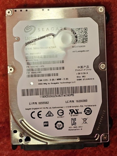 Seagate 500GB Thin HDD 2,5" SATA Laptop Festplatte ST500LT012 getestet
