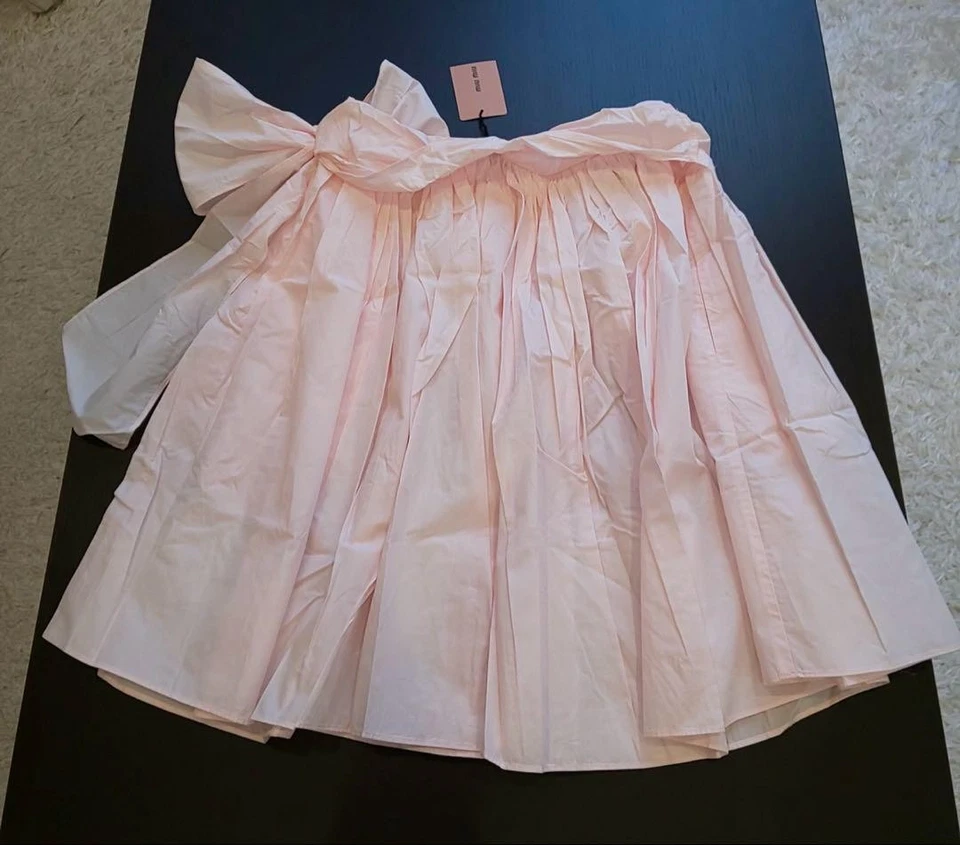 Miu Miu New Skirt Size 40 Light Pink Cotton Comfortable Fashion - Image 3 of 3