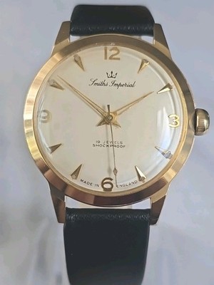 Atemberaubende Herren 50er Vintage SMITHS IMPERIAL 19 Jewels Armbanduhr Made In England