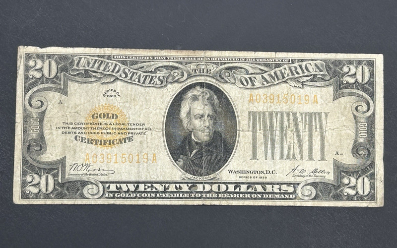 1928 $20 Gold Certificate Note US Bill LOW Shipping!!!