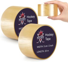 Widened 2 Inch Clear Hockey Tape, 27 Yard Multipurpose Shin Pad Sock Tape for
