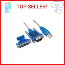 axGear New USB 2.0 to RS232 COM Port 9 Pin Serial DB25 DB9 Adapter Cable Convert